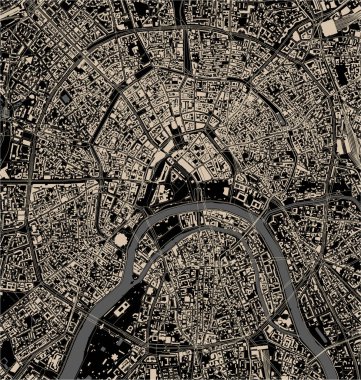 Moskova, Rusya 'nın vektör haritası