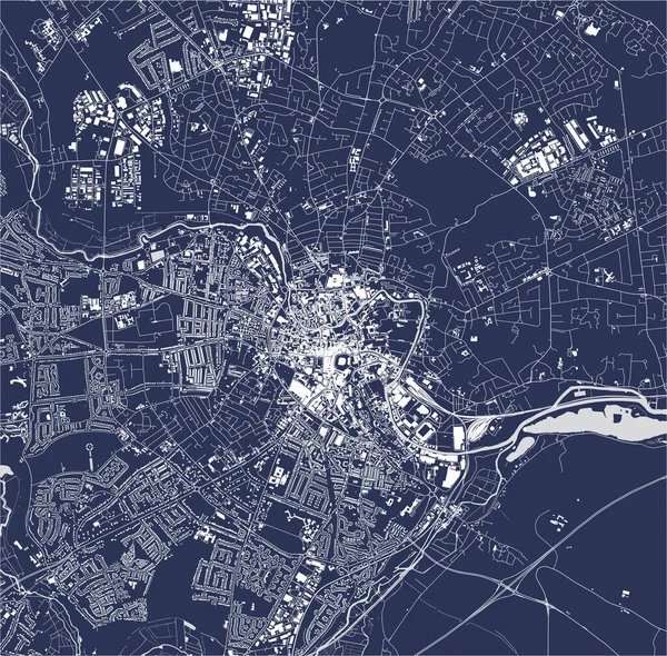 英国诺里奇市地图 — 图库矢量图片
