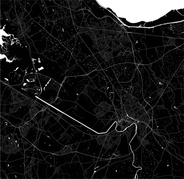 Mapa da cidade de Chester, Inglaterra, Reino Unido — Vetor de Stock