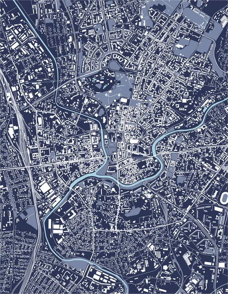 Harkiv şehrinin vektör haritası, Kharkiv Oblastı, Ukrayna