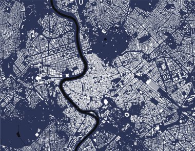 Roma, İtalya 'nın vektör haritası