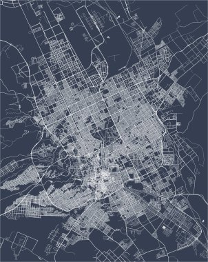 Riyad şehrinin vektör haritası, Riyad Eyaleti, Suudi Arabistan