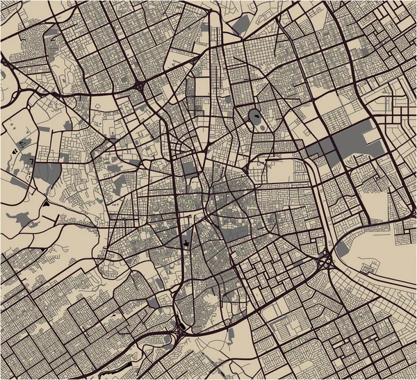 Vektorová Mapa Rijádu Provincie Rijád Saúdská Arábie — Stockový vektor