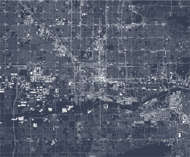 Phoenix, Arizona, ABD haritası.