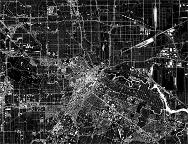 Houston, Teksas, ABD haritası.