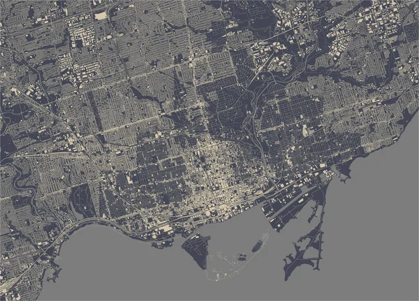 加拿大多伦多市的地图 — 图库矢量图片