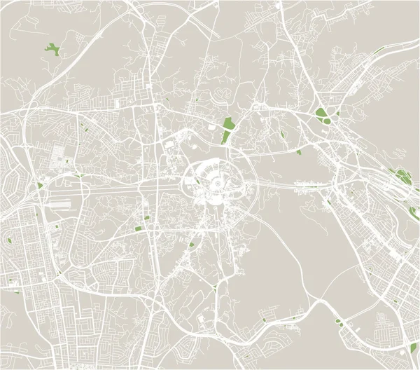 Mapa da cidade de Meca, Arábia Saudita —  Vetores de Stock
