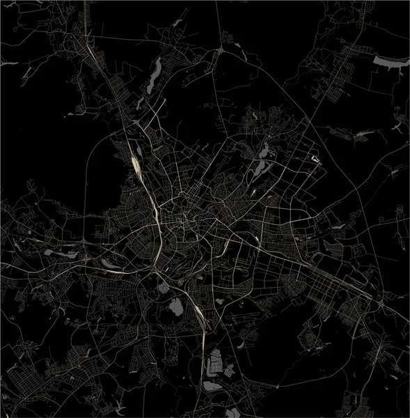 乌克兰哈尔科夫市地图 — 图库矢量图片
