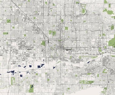 Phoenix, Arizona, ABD haritası.