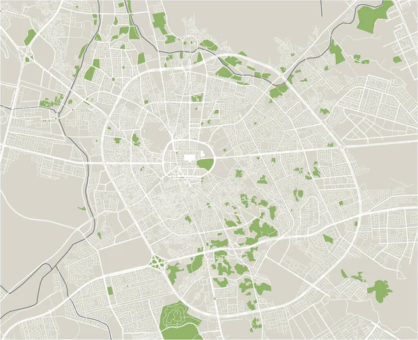 Mapa da cidade de Medina, Arábia Saudita —  Vetores de Stock