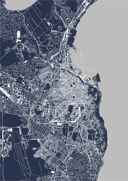 Mapa Vetorial Cidade Odessa Odessa Oblast Ucrânia — Vetor de Stock