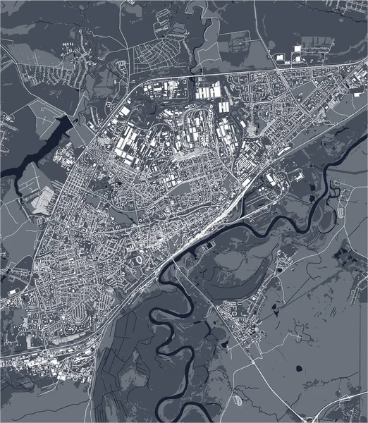 Векторна Карта Міста Владимир Росія — стоковий вектор