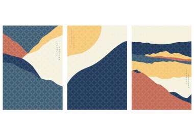 Şekilli soyut kolaj arka planı, yaratıcı kapak