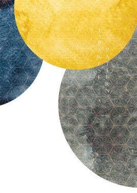 Suluboya doku vektörlü soyut sanat arkaplanı. Doğu tarzında geometrik desen.