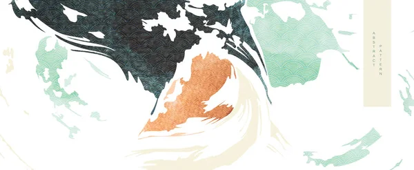 Fond Abstrait Dans Style Oriental Bannière Nouvel Chinois Texture Aquarelle — Image vectorielle