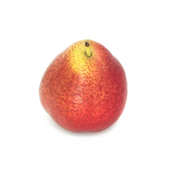 A lot of big, ripe, bright pears. pears on a white background, whole and in cross section. — Stock Photo, Image