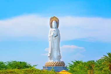 Budist Park, açık alan, birçok heykel ve güzel yerleri Sanya Island üzerinde.