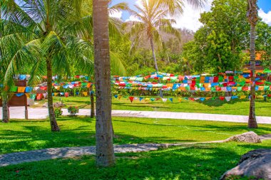 Budist Park, açık alan, birçok heykel ve güzel yerleri Sanya Island üzerinde.
