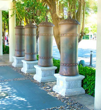 Budist Park, açık alan, birçok heykel ve güzel yerleri Sanya Island üzerinde.