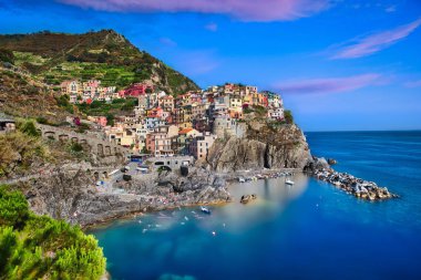 İtalya Manarola panoramik fotoğraf