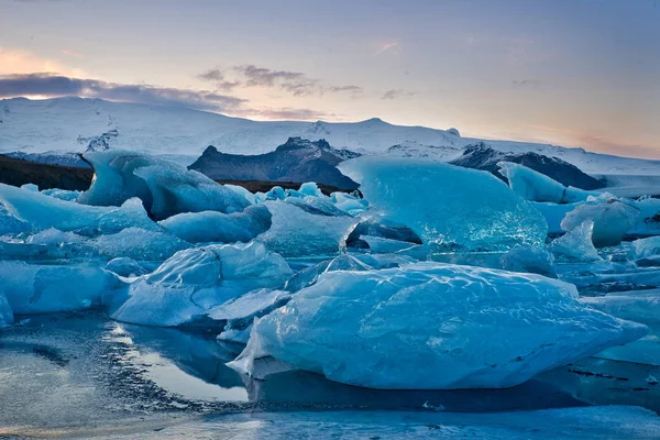 Фото Льодовикове Поле Холодну Погоду Ісландії — стокове фото