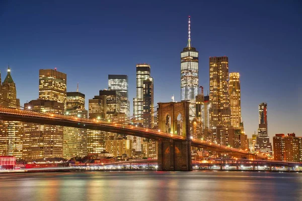 Foto Hora Azul Cidade Nova York — Fotografia de Stock