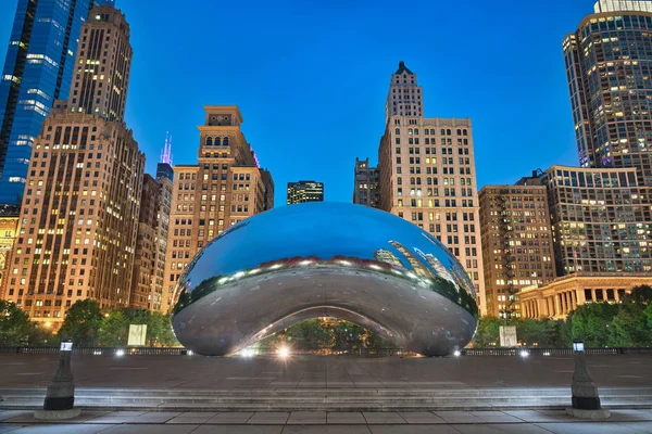 Millennium Park Kék Óra Időben Fotó — Stock Fotó