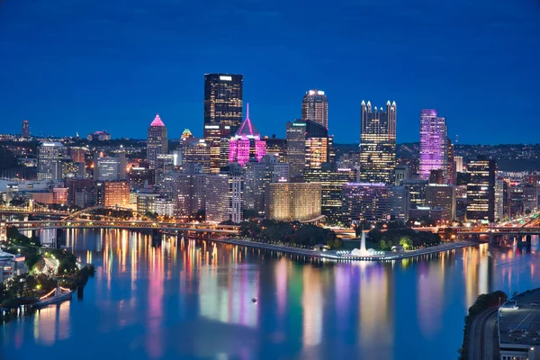 Pittsburgh & Blue hour — Fotografia de Stock