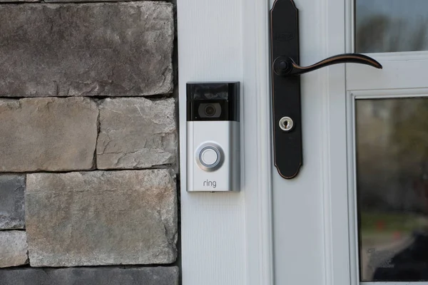 New York Usa Circa 2018 Ring Video Doorbell Owned Amazon — Stock Photo, Image