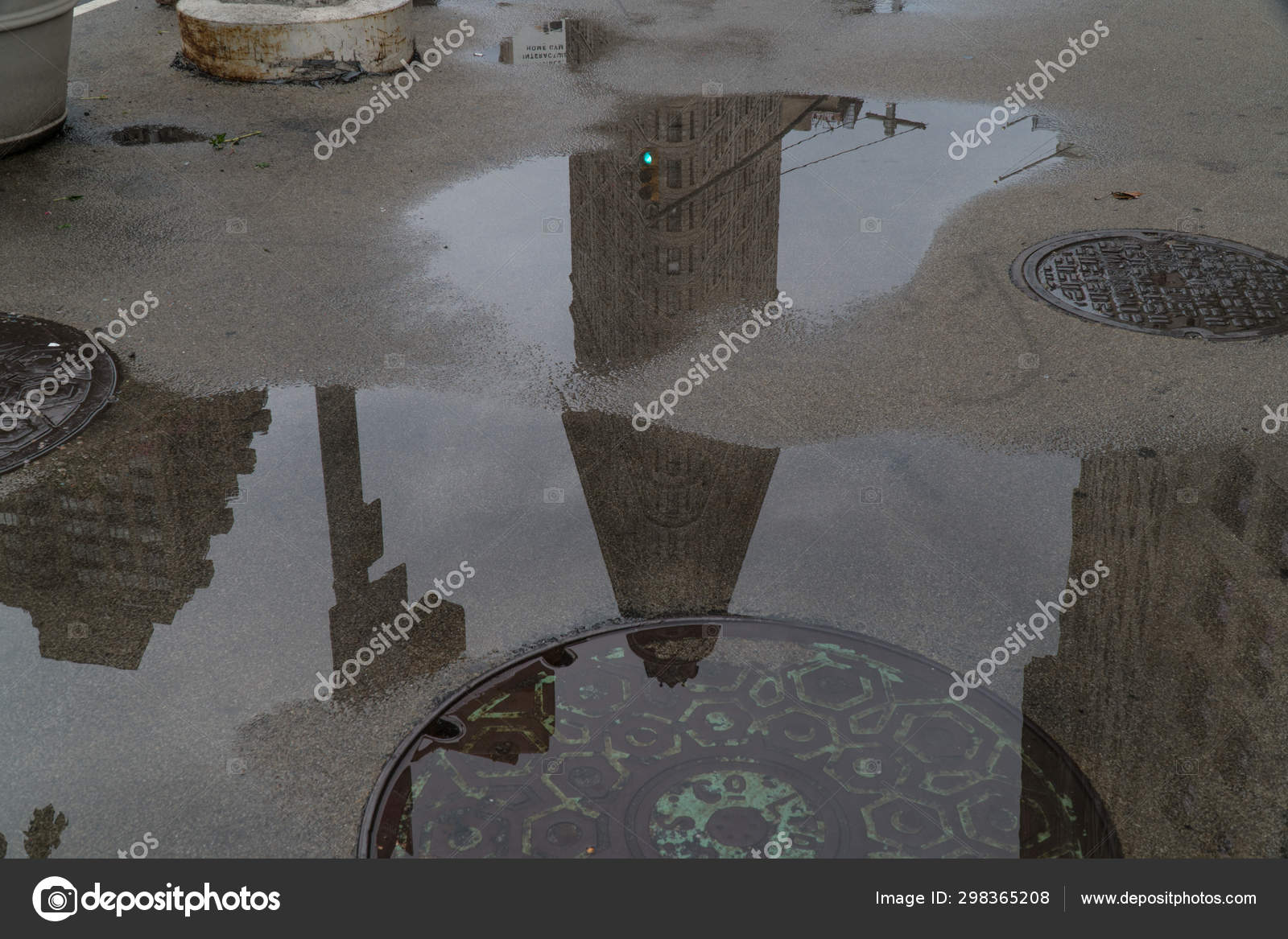 People Walk Morning Rush Hour Side Walk Generic Buildings Skyline