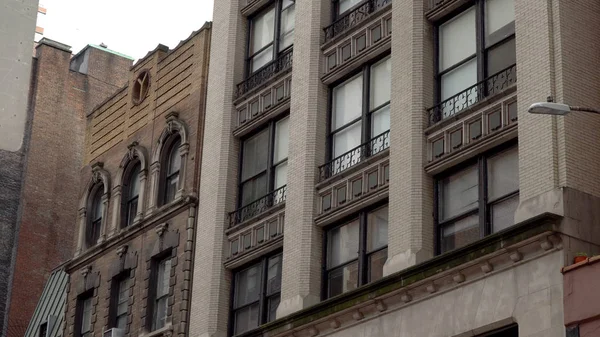 New York City Stijl Luxe Appartement Gebouw Dag Tijd Exterieur — Stockfoto