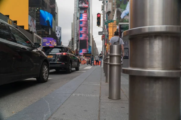 Νέα Υόρκη Γύρω 2019 Χαμηλή Γωνία Ώρες Τετραγωνικής Κίνησης Βάθος — Φωτογραφία Αρχείου