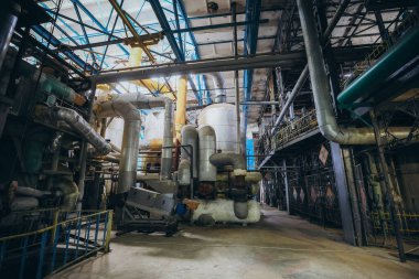 Şeker fabrikası, detayları işleyin. Yüksek kalite fotoğraf