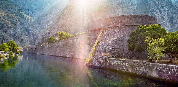 Väggar Kotor Gamla Stan Montenegro — Stockfoto