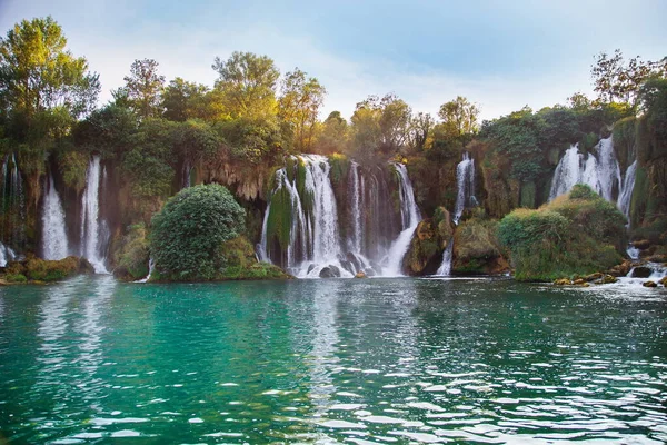 Kravice Vattenfall Bosnien Och Hercegovina Sommaren — Stockfoto