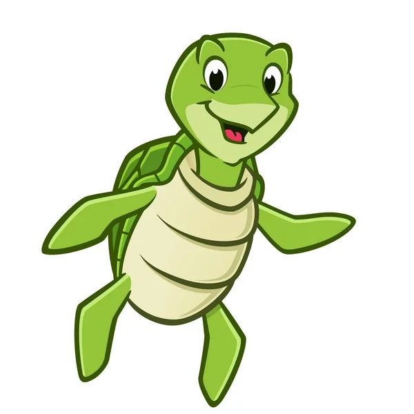Cartoon Sea Turtle — Stock Vector
