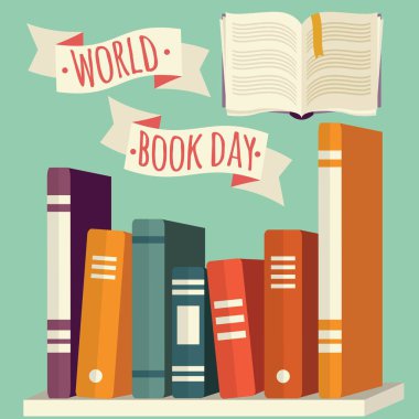 Dünya kitap günü, raf Festival afiş ile ilgili kitaplar