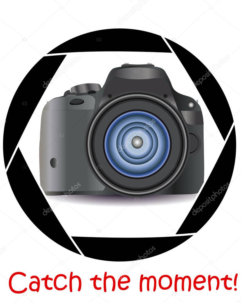 A Realistic Modern Camera In The Frame Of The Camera S Diaphragm Concept Photography Vocations Photo Business Inscription Catch The Moment Premium Vector In Adobe Illustrator Ai Ai Format Encapsulated A Realistic Modern Camera In The Frame Of The Camera S Diaphragm Concept Photography Vocations Photo Business Inscription Catch The Moment Premium Vector In Adobe Illustrator Ai Ai Format Encapsulated