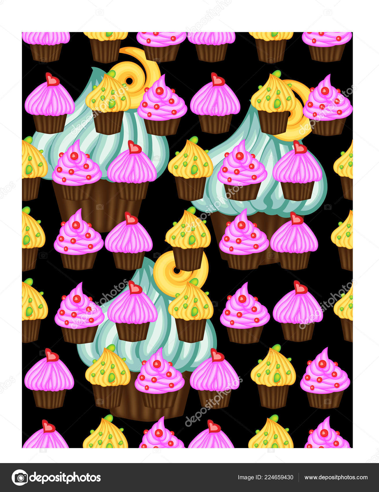 Fond Anniversaire Motif Sans Couture Avec Cupcakes Muffins Cupcakes Dessin Image Vectorielle Par Michiru13 C Illustration Fond Anniversaire Motif Sans Couture Avec Cupcakes Muffins Cupcakes Dessin Image Vectorielle Par Michiru13 C Illustration