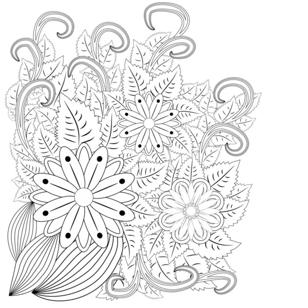 Cadre Abstrait Dessiné Main Style Zentangle Doodle Art Bordure Décorative — Image vectorielle