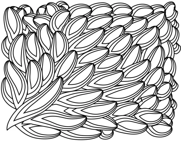 Modèle Pour Livre Colorier Ethnique Floral Rétro Doodle Élément Design — Image vectorielle