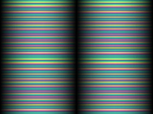 Zwarte Achtergrond Met Gekleurde Iriserende Gedraaide Lijnen Neon Effekt Gloed — Stockvector