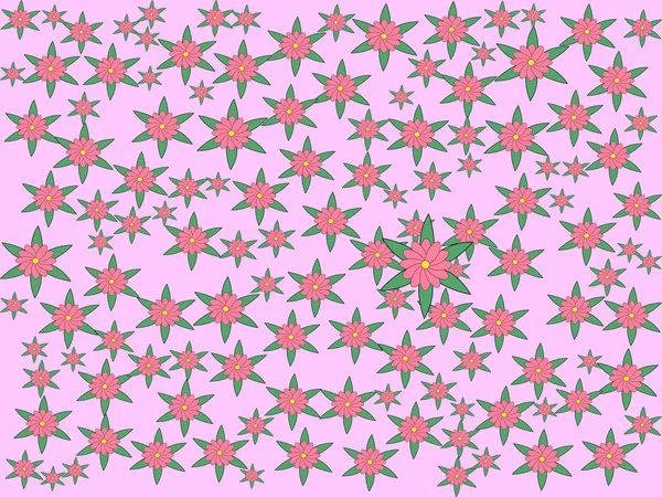 Цветение Сакуры Светлом Розовом Фоне — стоковый вектор