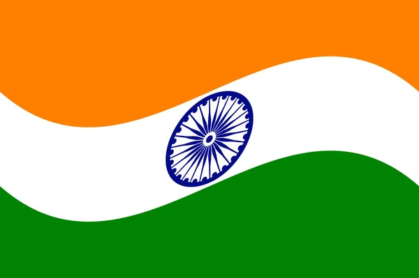 印度独立日庆祝活动闪亮背景上的创意国旗色彩设计 — 图库矢量图片