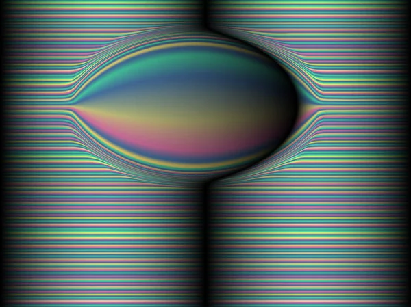 Schwarzer Hintergrund Mit Farbigen Irisierenden Verdrehten Linien Neon Effekt Leuchten — Stockvektor