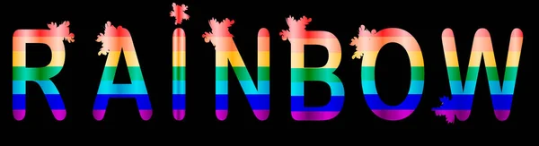 Rainbow Inscription Lettres Arc Ciel Concept Lgbt — Image vectorielle