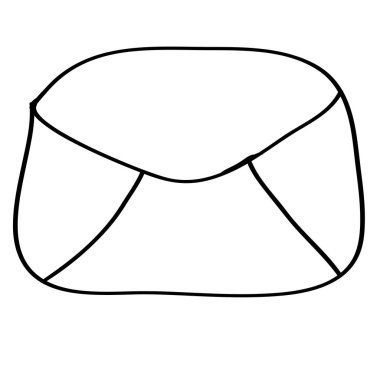 Beyaz arka plan üzerinde çizgi film zarf doodle