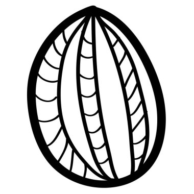 Çizgi film Paskalya yortusu yumurta beyaz arka plan üzerinde doodle