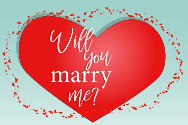 Sevgililer günün kutlu olsun. Yazıt evlenir misin üzerinde kırmızı kalp