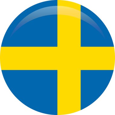 İsveç bayrağı. Krallık İsveç bayrağı sallayarak gerçekçi. 
